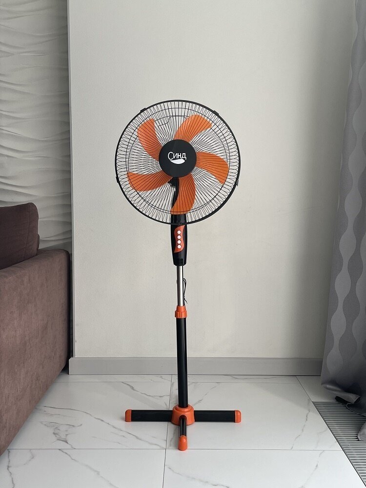 Вентилятор напольный Синд FS40-1640, оранжевый - фотография № 1