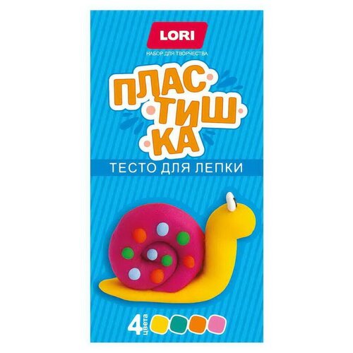 Тесто для лепки LORI пластишка, № 22 4 цвета по 50 г (Тдл-034)