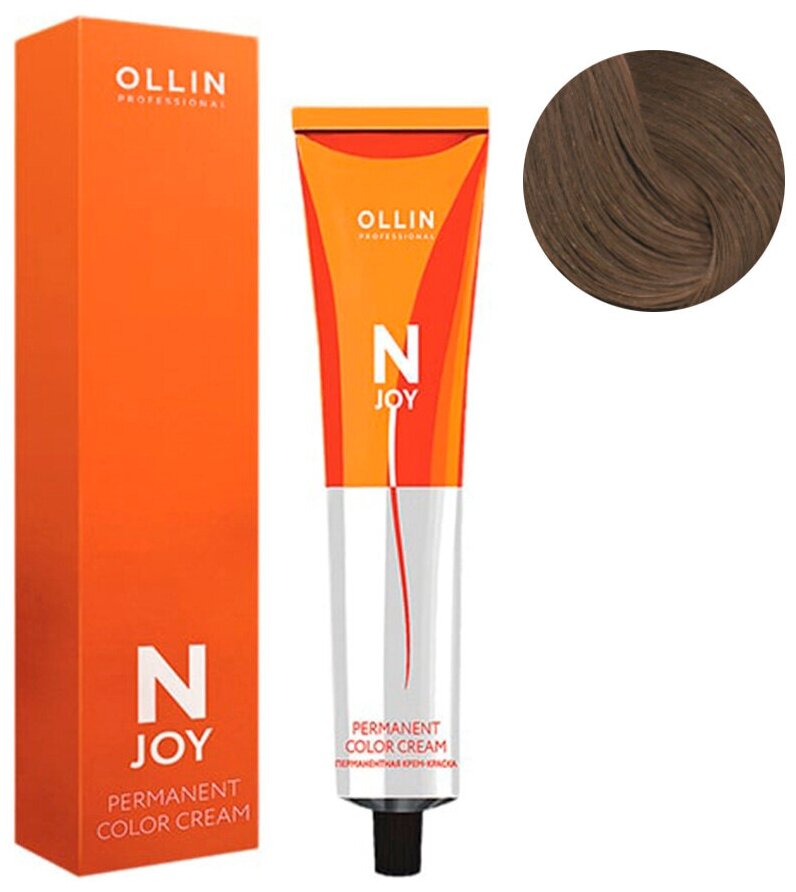 OLLIN Professional Стойкая крем-краска для волос N-Joy Color Cream, 7/0 русый, 100 мл