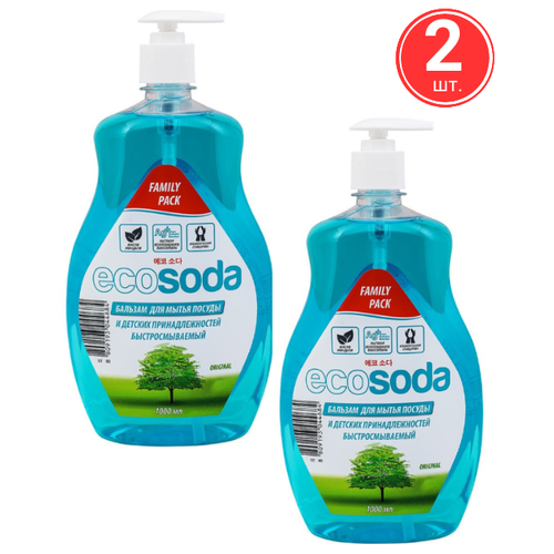 Бальзам для мытья посуды Mama Ultimate Ecosoda, 1л х 2 шт.