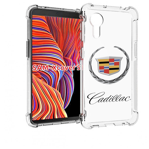 Чехол MyPads cadillac-кадиллак-4 мужской для Samsung Galaxy Xcover 5 задняя-панель-накладка-бампер