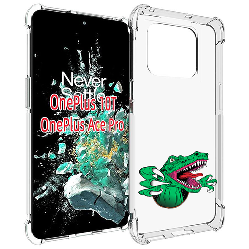 Чехол MyPads крокодил для OnePlus 10T задняя-панель-накладка-бампер