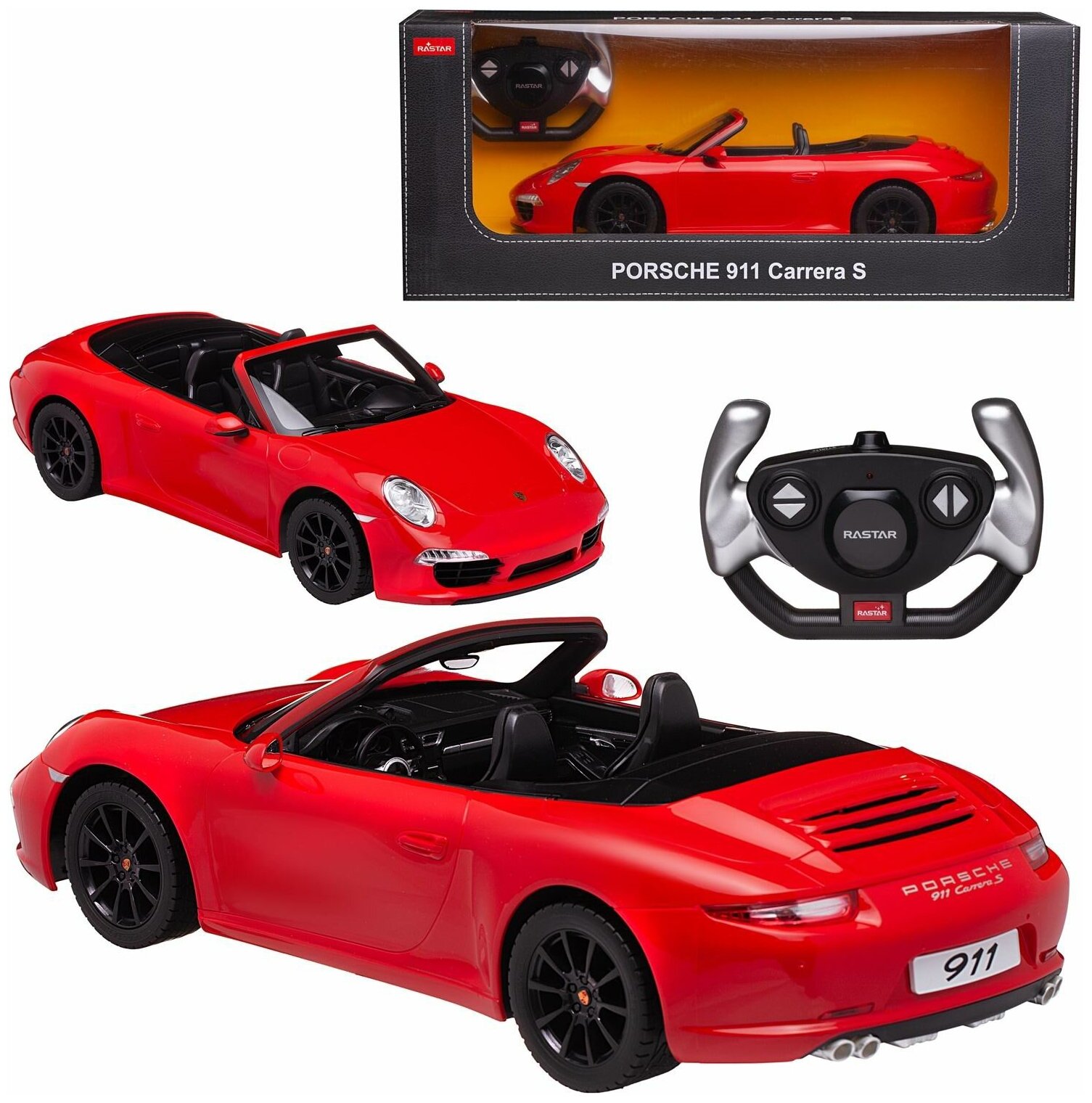 Машина р у 1:12 Porsche 911 Carrera S со световыми эффектами цвет красный 40.3*18.9*10.2см 47700R
