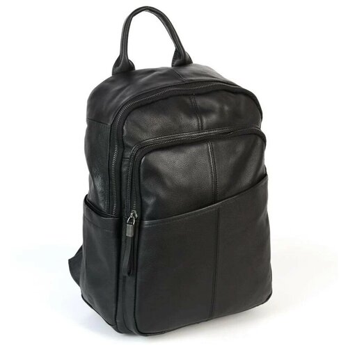 фото Кожаный дорожный рюкзак 9239 блек (126936) fuzi house