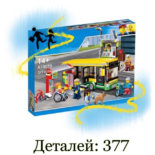 фото Cities 19079 автобусная остановка - набор с фигурками lego