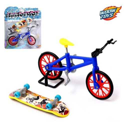 WOOW TOYS Набор пальчиковый скейтборд и велосипед, микс