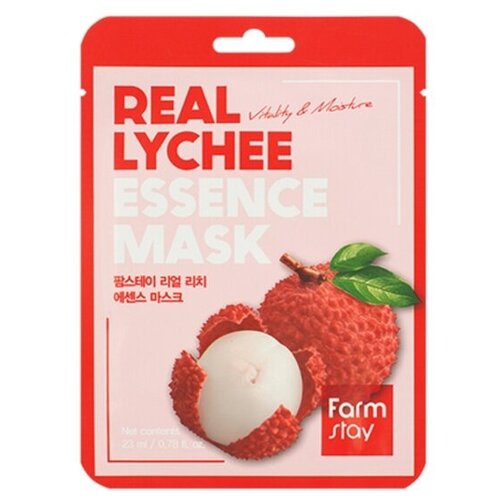 FarmStay Маска тканевая с экстрактом личи - Real lychee essence mask, 23мл маска тканевая c экстрактом личи junico lychee essence mask 25г