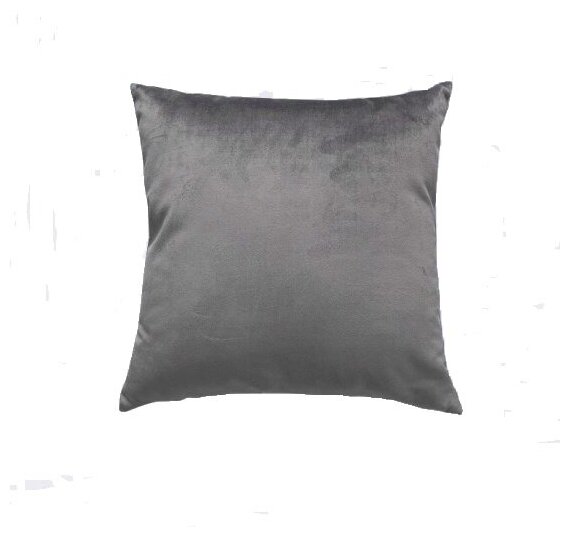 Чехол для декоративной подушки 45х45 см, темно-серый