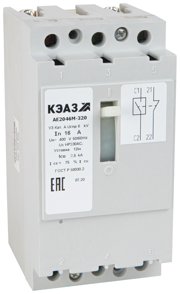 KEAZ Выключатель автоматический АЕ2046М-100-31,5А-12Iн-400AC-У3-КЭАЗ, 4 шт - фотография № 1