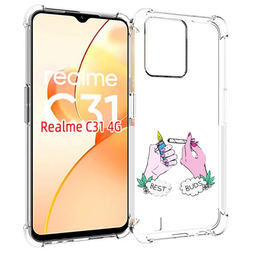 Чехол MyPads плохие руки женский для OPPO Realme C31 задняя-панель-накладка-бампер