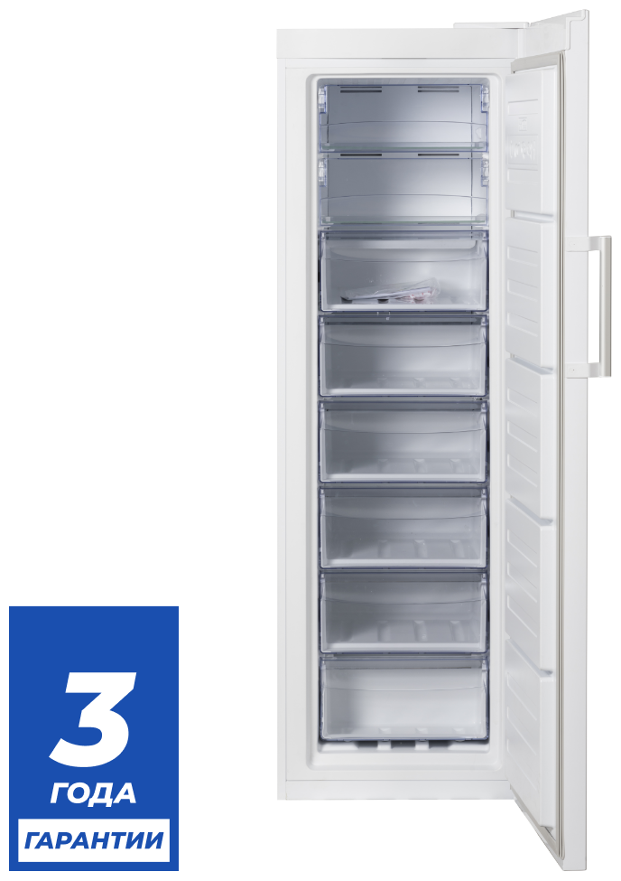 Вертикальный морозильный шкаф DELVENTO VW8301A+ Double Reliable 185 см, No Frost, двойной режим, LED дисплей, электронное управление, белый - фотография № 2
