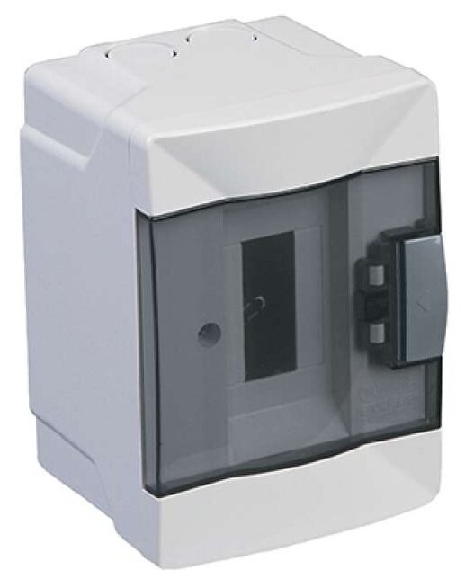 Бокс (щиток) на 4 автоматов Makel 1 ряд пластиковый наружный IP40 прозрачная дверь (Makel), арт. 63104 - фотография № 3