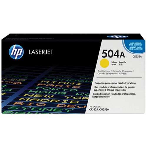 картридж лазерный hp 504x ce250xd черный x2упак 21000стр для hp clj cp3525 cm3530 Картридж HP CE252YC (504A) желтый