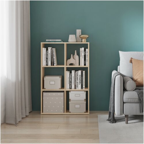 Стеллаж с 6 полками Дуб Сонома светлый Ш70хВ1044хГ25 см 4000₽