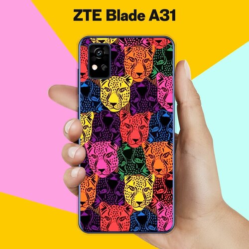 Силиконовый чехол на ZTE Blade A31 Тигры / для ЗТЕ Блейд А31 матовый силиконовый чехол ловец снов с перьями на zte blade a31 зте блейд а31