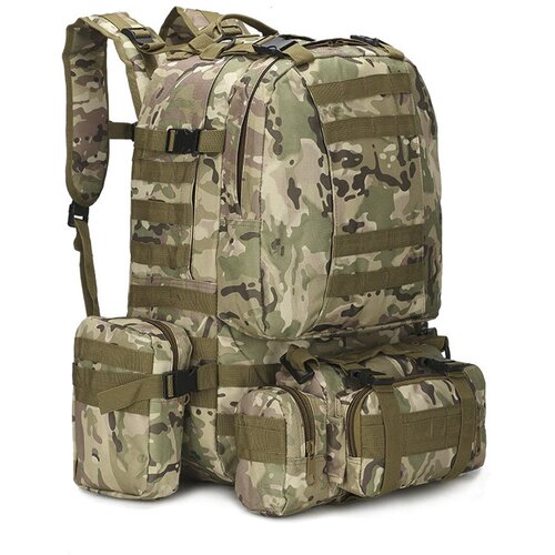 фото Тактический мужской рюкзак 55 литров, туристический, военный, походный, городской, армейский штурмовой для охоты и рыбалки, зеленый mivo-world