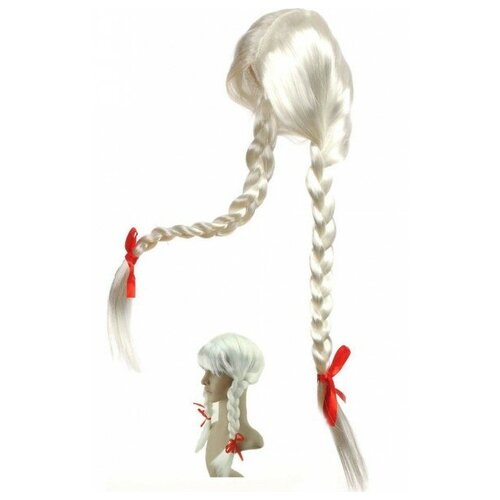 Парик Две косы с челкой Блонд , Wigs