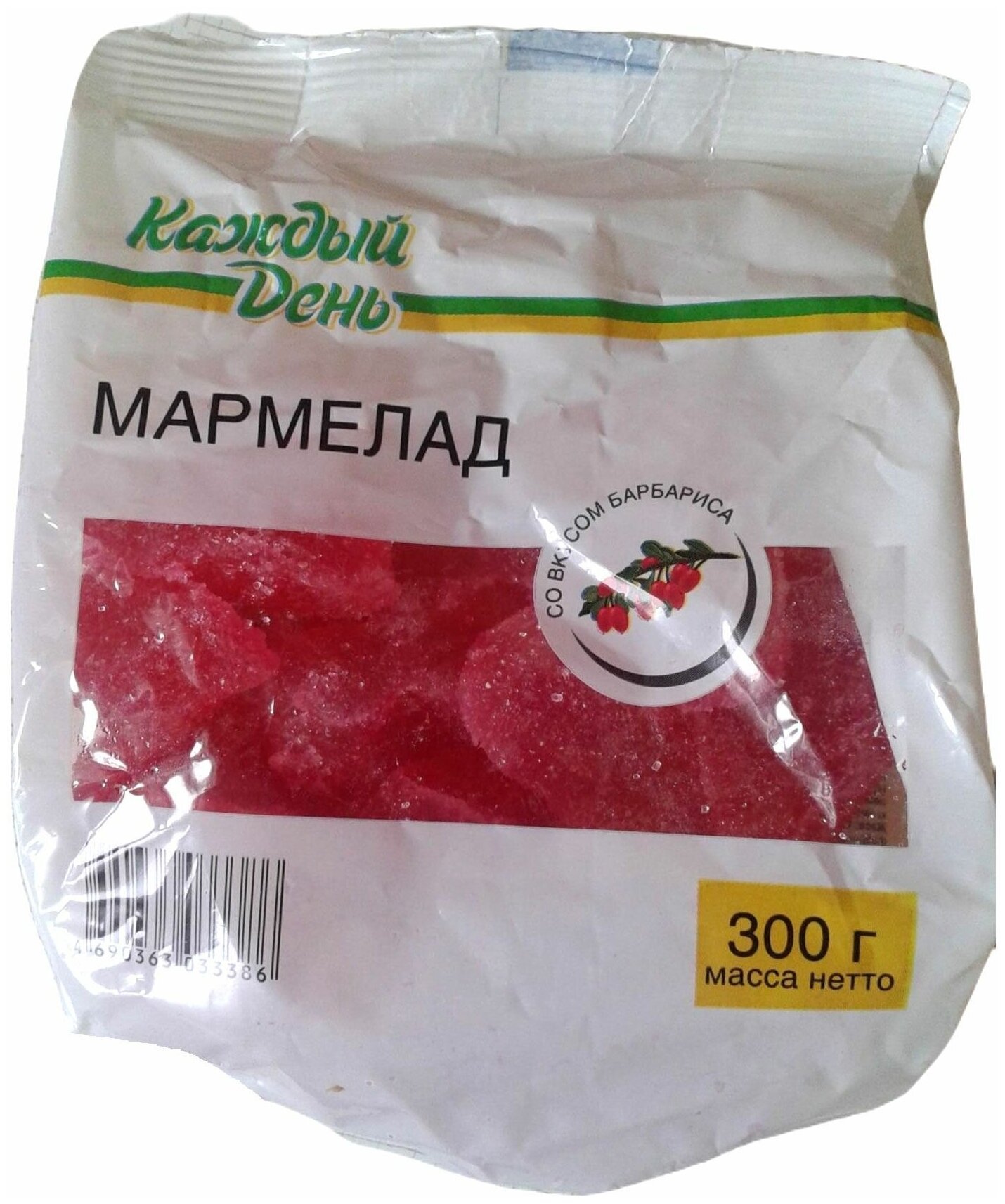 Мармелад Каждый день со вкусом барбариса, 300 г, 4 шт