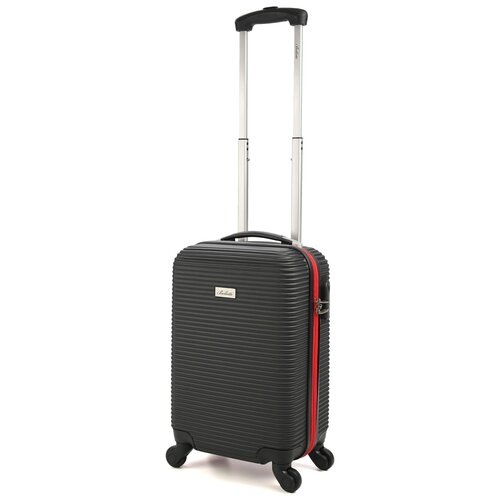 Чемодан BELLETTI 1027-53см (черный/красный) S-маленький на колесах