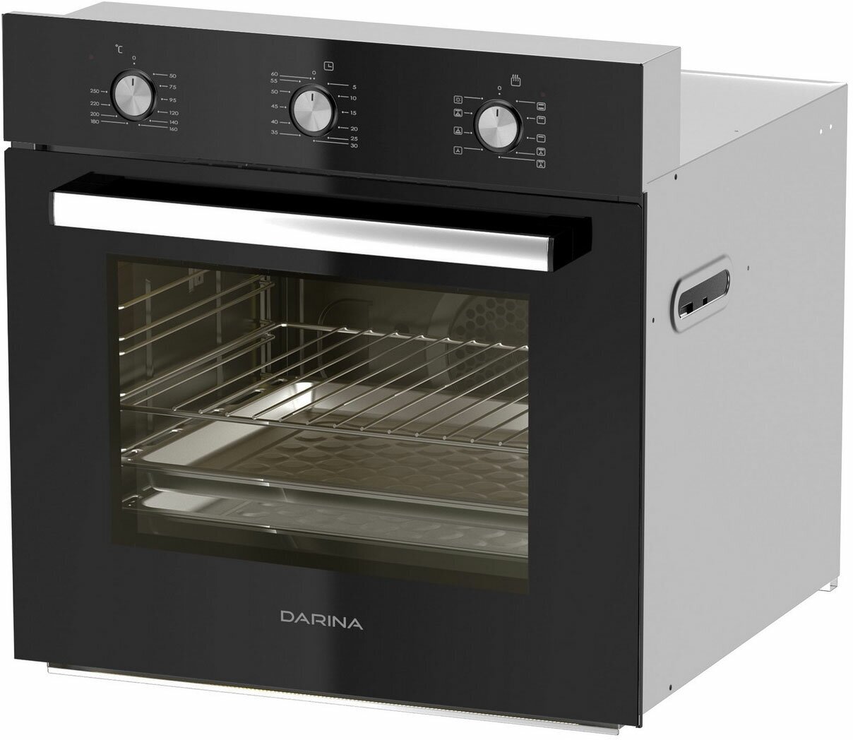 Электрический духовой шкаф Darina 1V5 BDE 112 707 B 59 см, 65 л, гриль и конвекция, черный — фото 1