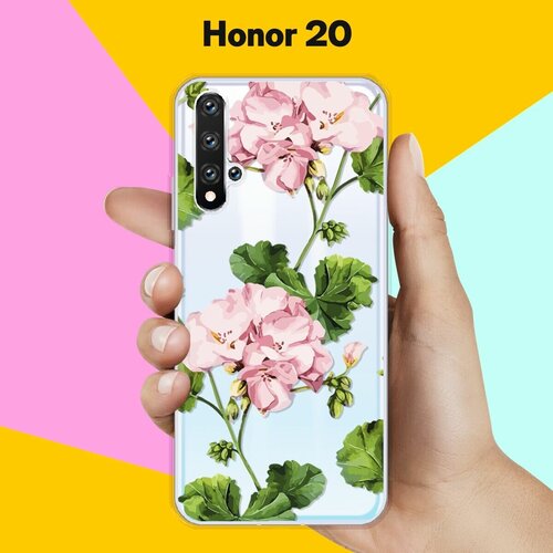 Силиконовый чехол на Honor 20 Пионы / для Хонор 20 силиконовый чехол пионы на honor 20