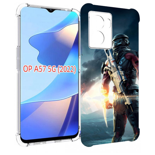 Чехол MyPads Mass Effect Andromeda Ryder для OPPO A57 5G(2022) задняя-панель-накладка-бампер