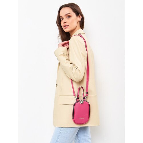 фото Женская сумка кросс боди для смартфона из натуральной кожи curanni