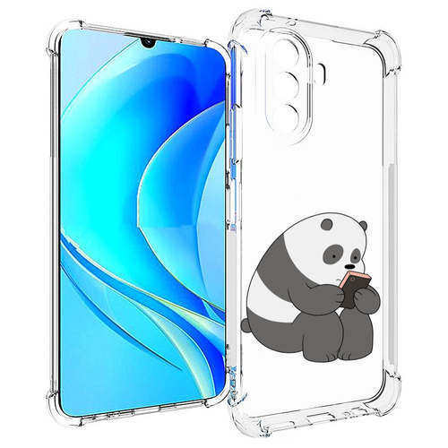 Чехол MyPads панда-в-телефоне для Huawei Nova Y70 / Nova Y70 Plus (MGA-LX9N) / Huawei Enjoy 50 задняя-панель-накладка-бампер