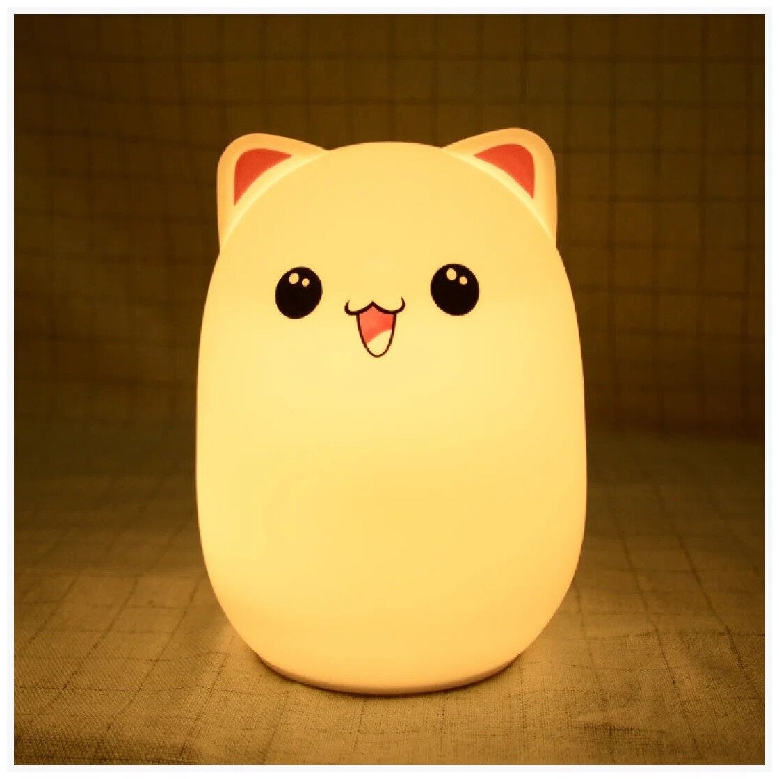 Ночник, светильник котик в детскую для сна ( силиконовый) - фотография № 6