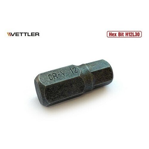 Вставка бита шестигранная Vettler 12 мм 3/8" длина 30 мм