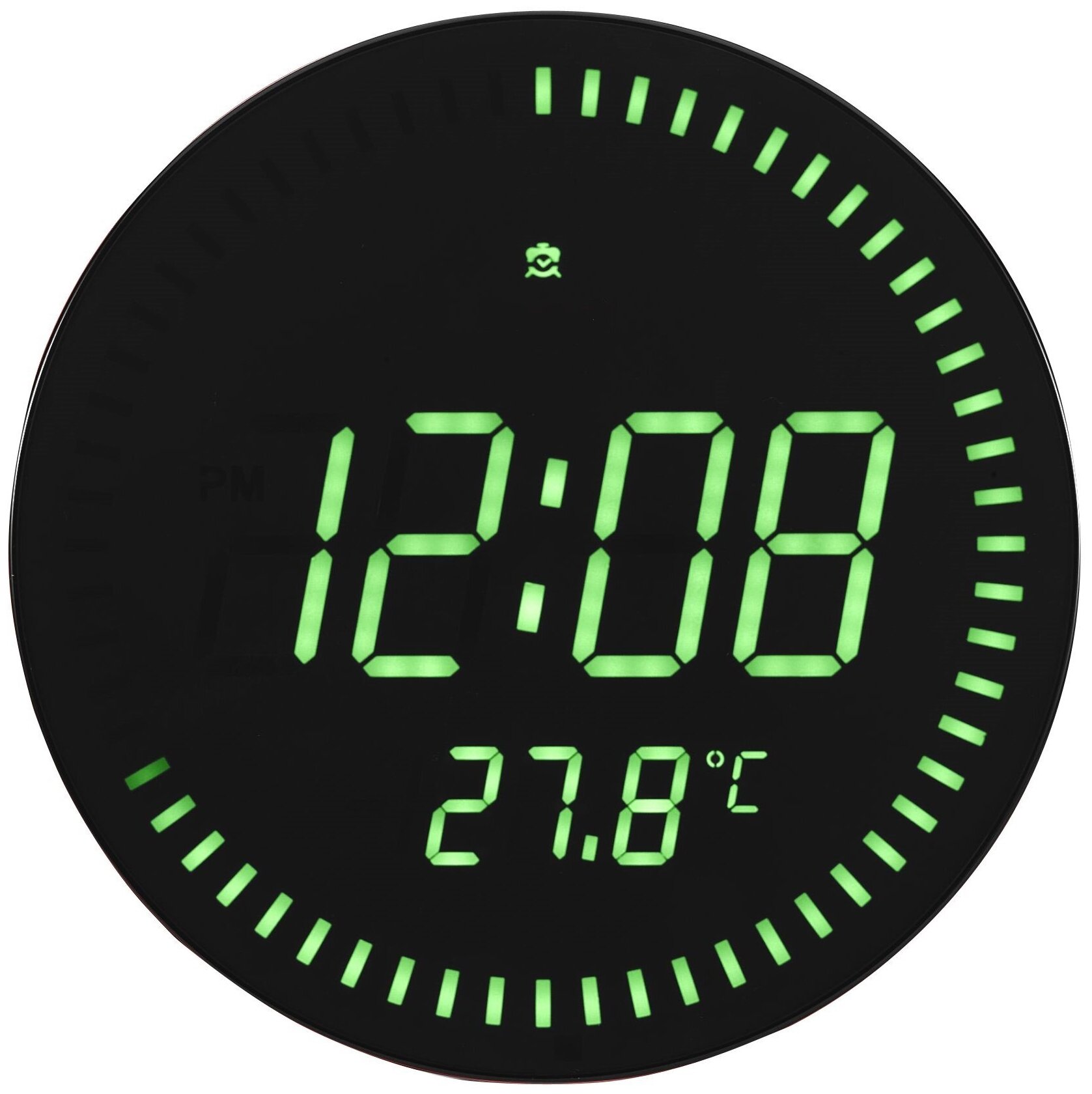 Настенные сетевые часы с будильником и термометром BVItech BV-10GKx