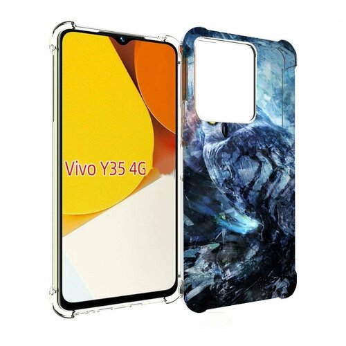 Чехол MyPads замороженная-сова для Vivo Y35 4G 2022 / Vivo Y22 задняя-панель-накладка-бампер чехол mypads серьезная сова для vivo y35 4g 2022 vivo y22 задняя панель накладка бампер