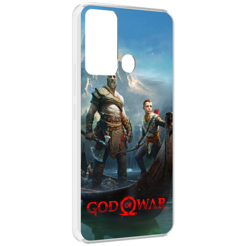 Чехол MyPads God Of War Кратос Атрей для Infinix Hot 12i задняя-панель-накладка-бампер чехол mypads god of war кратос атрей для infinix note 12 i x667 задняя панель накладка бампер