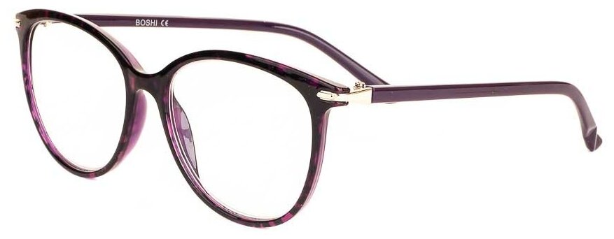 Готовые очки для чтения фиолетовые с диоптриями +3.00 футляр