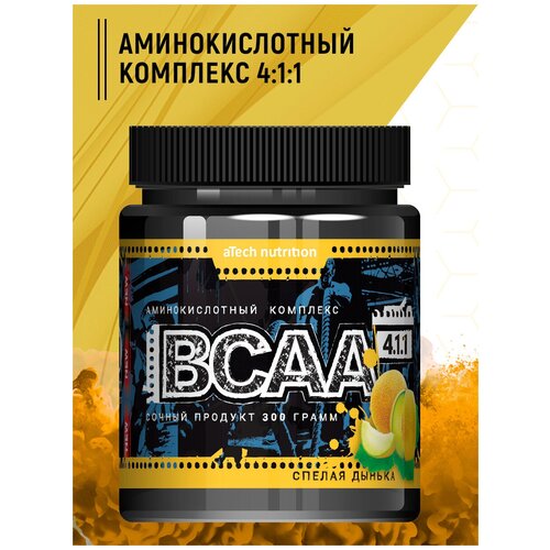 Аминокислотный комплекс aTech Nutrition BCAA 4:1:1, спелая дынька, 300 гр.