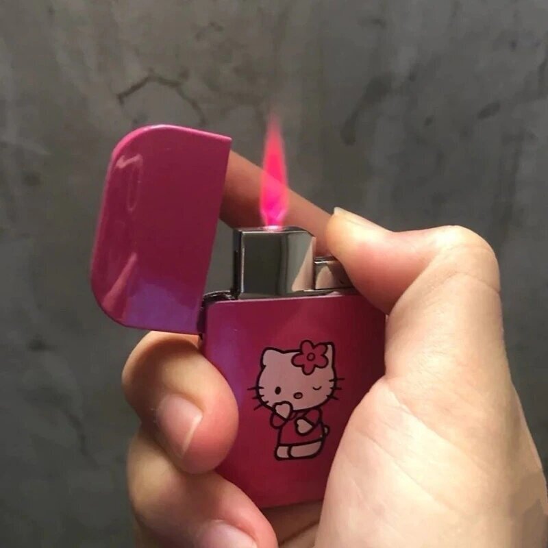 Зажигалка турбинная, газовая розовая hello kitty женская милая зажигалка хеллоу китти подарок девушке на на день рождения 8 марта - фотография № 11