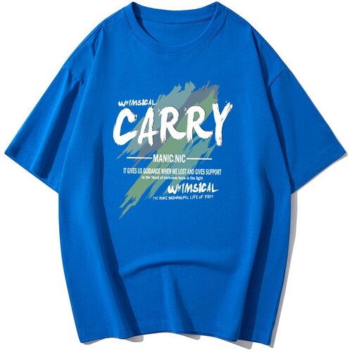 фото Футболка rammax, хлопок, принт надписи, размер xl, голубой