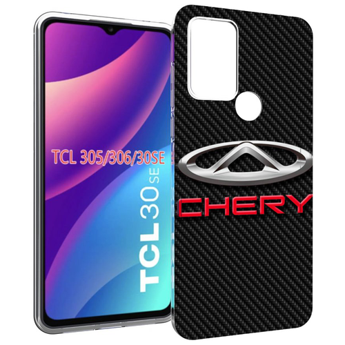 Чехол MyPads чери chery 2 для TCL 30SE / TCL 305 / TCL 306 / TCL 30E задняя-панель-накладка-бампер