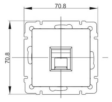 Розетка RJ-45 скрытый монтаж категория 5e, механизм без рамки, графит, IEK BRITE РК10-БрГ (BR-K10-1-K53) - фотография № 2