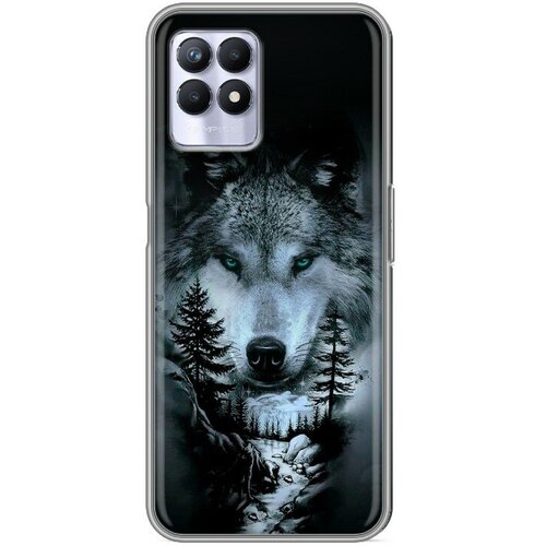 Дизайнерский силиконовый чехол для Реалми 8i / Realme 8i Лесной волк