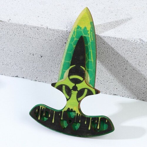 Сувенирное оружие нож-тычковый «Зеленый яд», длина 15,5 см