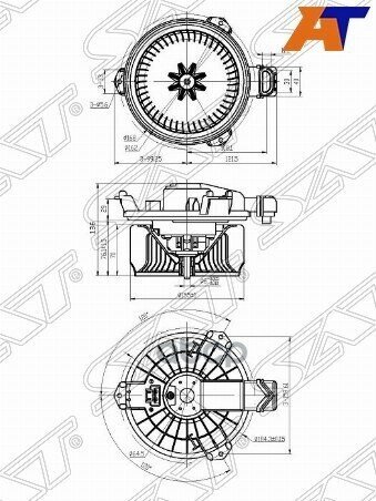 Мотор Отопителя Салона Toyota Corolla (E150, E180) 06-19 / Corolla Fielder (E140) 06-12 / Hilux Pick Sat арт. ST-87103-42090