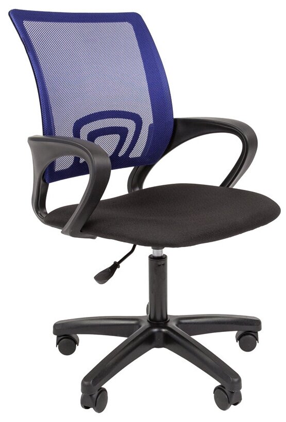 Кресло офисное Helmi HL-M96 R "Airy", спинка сетка серая/сиденье ткань черная, пиастра