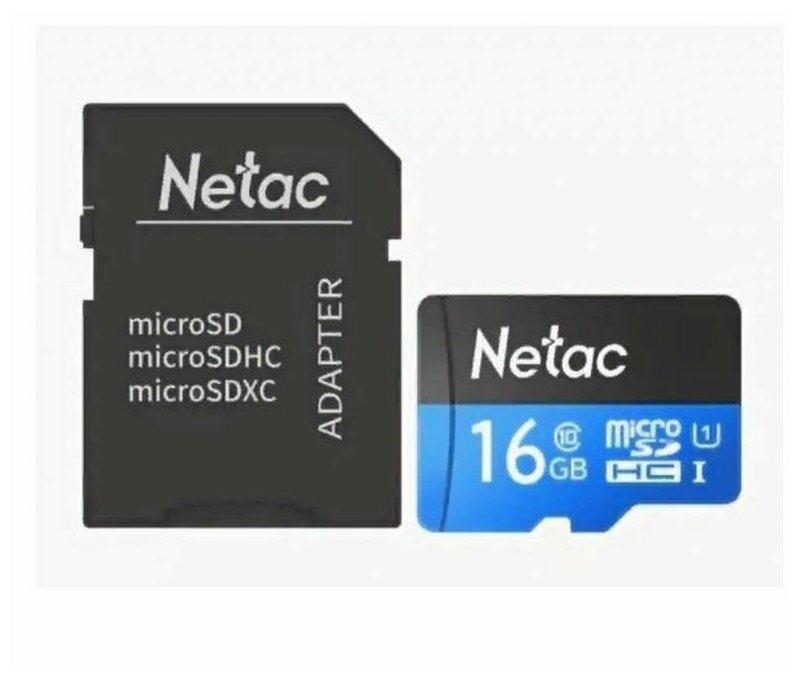 Карта памяти Netac P500 Standart 16ГБ microSDHC U1 up to 90MB/s