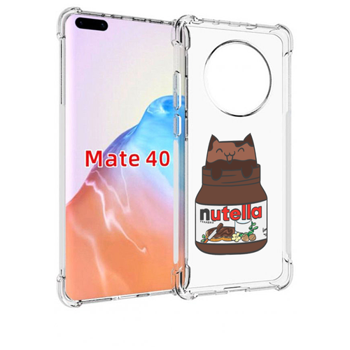 Чехол MyPads кошечка-в-нутелле для Huawei Mate 40 / Mate 40E задняя-панель-накладка-бампер
