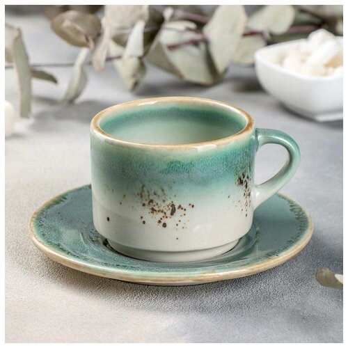 Чайная пара Erboso reattivo чашка 200 мл с блюдцем d 155 см 940₽