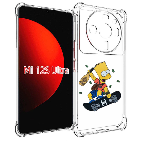 Чехол MyPads барт-скейтер детский для Xiaomi 12S Ultra задняя-панель-накладка-бампер чехол mypads барт симпсон для xiaomi 12s ultra задняя панель накладка бампер