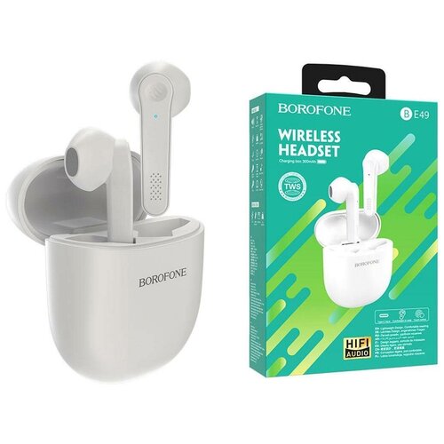 Наушники беспроводные BOROFONE BE49 Serenity Bluetooth 300мАч белые 131800₽