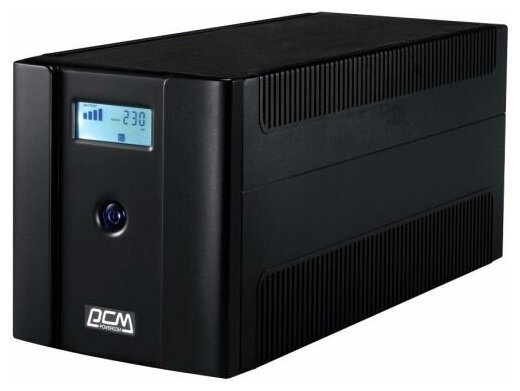Источник бесперебойного питания Powercom RPT-2000AP-LCD Raptor, Line-Interactive, 2000VA/1200W, Tower, 4xSchuko, LCD, USB