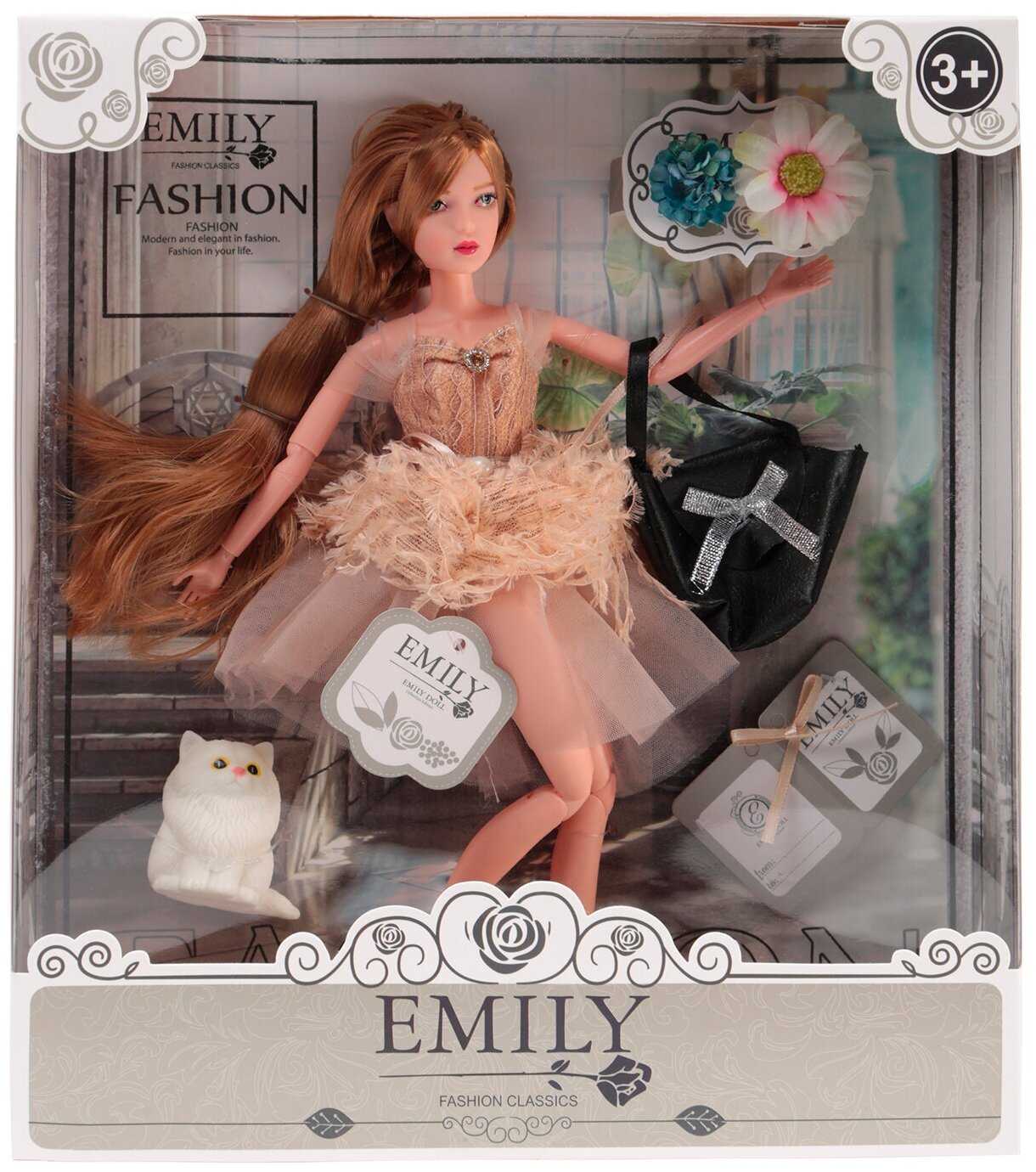 Кукла Эмили в воздушной юбочке коллекция Ванильное небо 28 см